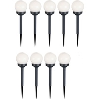 GLOBO 9er Set LED Solar Kugel Lampen Garten Weg