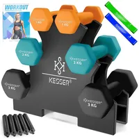 Kesser KESSER® Hantel-Set, 3 Paar, 1kg - 5kg, 12kg