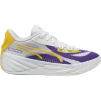 Puma Hallen-Indoorschuhe All-Pro LA (Basketball) weiss/violett/gelb Herren