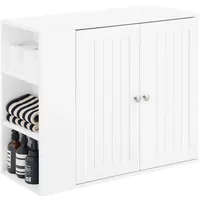 SoBuy Hängeschrank Weiß Holzwerkstoff, 75x60x30 cm, Badezimmer, Badezimmerschränke, Hängeschränke