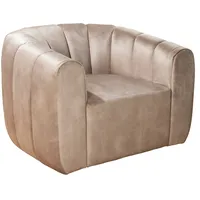 Riess-Ambiente Sessel BABYLON - drehbar champagner Samt Lounge Cocktailsessel