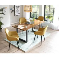 SalesFever Essgruppe SALESFEVER "für stilvolles Speisen", gelb (cognac, gelb,