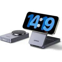 UGREEN 2-In-1 Magnetic Wireless Charger Grey