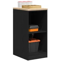 VidaXL Garagen-Aufbewahrungsschrank Schwarz Massivholz Kiefer vidaXL