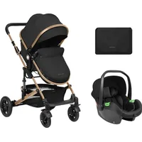 KIKKABOO Kombikinderwagen Amaia 3in1 i-Size Babyschale umbaubar Federung Tasche