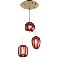 GLOBO Hänge Decken Lampe dimmbar FERNBEDIENUNG Glas Leuchte rauch