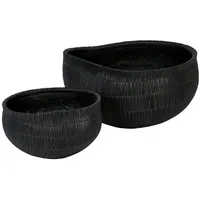 Lambert Pflanzkübel Kaito Gefäß, 2er Set outdoor,schwarz H 23