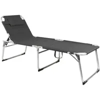 Lex Sonnenliege 200 x 70 x 45 cm Grau