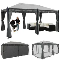 Mendler Pergola Cadiz, Pavillon, stabiles 7cm-Gestell 5x3m ~ grau