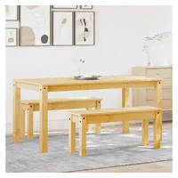 VidaXL 3-tlg. Essgruppe Panama Massivholz Kiefer