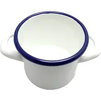 Ibili Mini-Kochtopf Blanca 10 cm, Stahl, weiß/blau