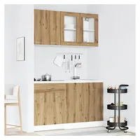 VidaXL Küchenschrank-Set Lyon 4-tlg. Eiche Braun