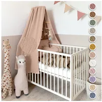 Lilimaus Betthimmel Babybett Gold Applikation in 12 Farben [inkl.