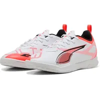 Puma Ultra 5 Play IT Jr Fussballschuh, White Black-Glowing