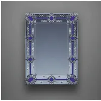 Casa Padrino Luxus Barock Spiegel Blau H. 100 cm