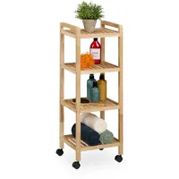 Relaxdays Badregal, Holz, HxBxT: 97 x 35 x 31