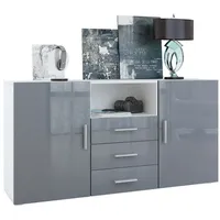 Vladon Sideboard Skadu, Kommode mit 2 Türen, 3 Schubladen