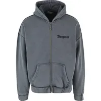 Dropsize Super Heavy Blank Zip Hoodie - Grau