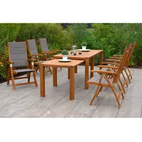Merxx Gartenmöbel-Set Acapulco 8-teilig Flex Ausziehtisch