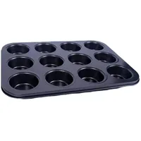 Buri 12x 12er Muffin-Backblech antihaftbeschichtet rund Kuchenform 144 Muffins