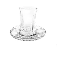 Pasabahce Elegantes 12er-Set Teegläser mit Unterteller 170 ml -