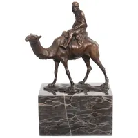 Aubaho Skulptur Kamel Reiter Antik-Stil Bronzeskulptur Bronze Figur Statue