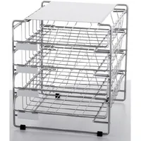 Grieshaber Grieshaber, Dokumentenablage, Briefablage-Gestell 4 Körbe Längsformat B4 silbergrau