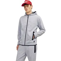 JACK & JONES Sweatjacke in hellgrau | Gr.: XXL