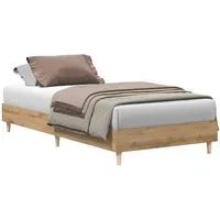VidaXL Bettgestell ohne Matratze Artisan-Eiche 75x190cm Holzwerkstoff