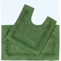 Homescapes Badematten-Set Grün 50 x 80 cm und 50