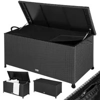 CASARIA Auflagenbox mit Rollen 270L Stauraum UV-beständig Handgriffe Gasdruckfeder