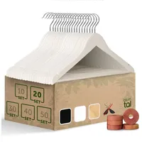 Blumtal - Kleiderbügel aus Holz, Weiß, 20 Stück –