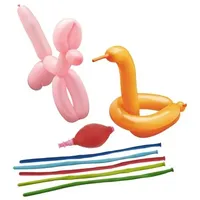 Papstar Modellierballons 120 cm farbig sortiert mit Pumpe