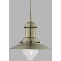Searchlight Fisherman Antik messing Pendelleuchte