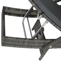 Tectake tectake® Rattan Sonnenliege, Océane
