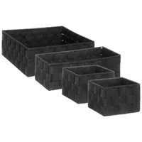 5five simply smart Aufbewahrungsbox 4-tlg. schwarz