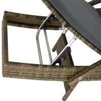Tectake tectake® Rattan Sonnenliege, Océane