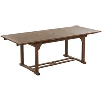 Beliani Gartentisch Dunkelbraun, Holz, Quadratisch, 90x74x160 cm, Gartenmöbel, Gartentische,