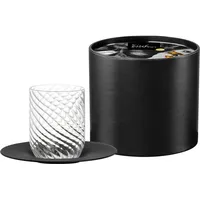 Eisch Twist Cappuccinoglas mit Untertasse 270 ml Schwarz in