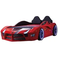 Aea Kinderbett Rennwagen 90 x 190 cm Holz rot