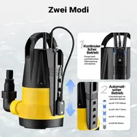 Wiltec Tauchpumpe mit Sensor 550 W 11500 l/h