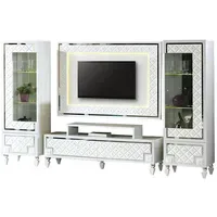 JV Möbel Komplette Wohnzimmer RTV Lowboard, TV Ständer Vitrine,