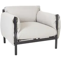 Beliani Gartensessel 59 x 59 x 108 cm schwarz/grau