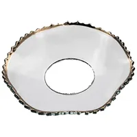 Wiedemann Glas-Kerzenmanschette (Tropfenfänger) Gezackt, gewellt Goldrand für Kerzen bis