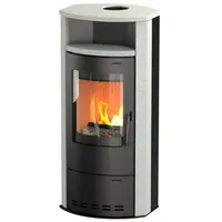 THERMIA Cumulus Kaminofen Stahl Schwarz/Abdeckplatte Kalkstein