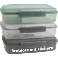 2friends Brotdose Kinder mit Fächern Modell Eco, 3er Set,