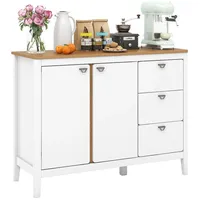 Costway Küchenbuffet 106 x 40 x 80 cm Weiß