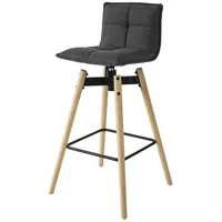 SoBuy Barhocker drehbar Tresenhocker Drehstuhl mit Rücklehne Sitzhöhe 75