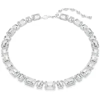 Swarovski Millenia Tennis Halskette, Oktagon-Schliff, Weiß, Rhodiniert, Einheitsgröße