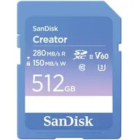 SanDisk Creator 512GB SD-UHS-II-Karte Speicherkarte bis zu 280 MB/s